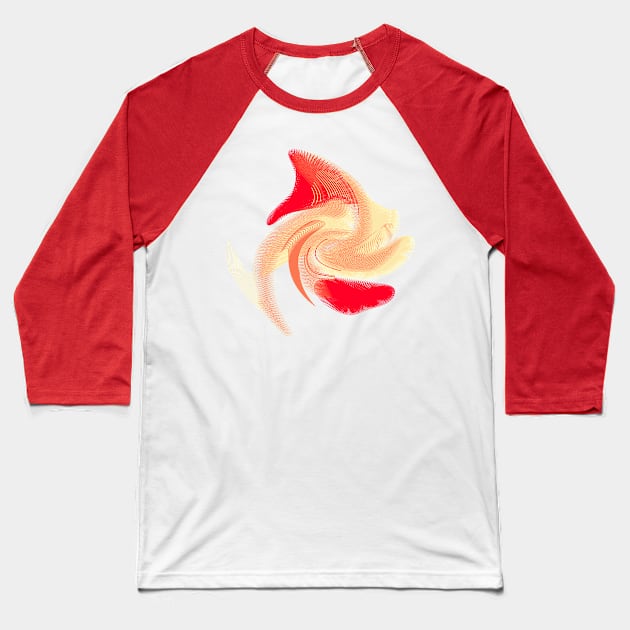 Red Fin Tropical Fish Baseball T-Shirt by donovanh